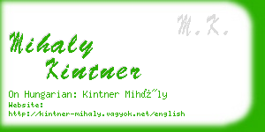 mihaly kintner business card